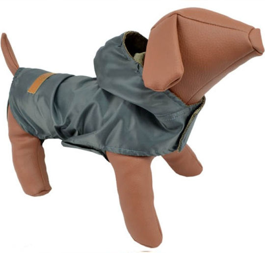 Woofmoda Dog Coat Waterproof Hooded Grey XS Back Length 42 cm