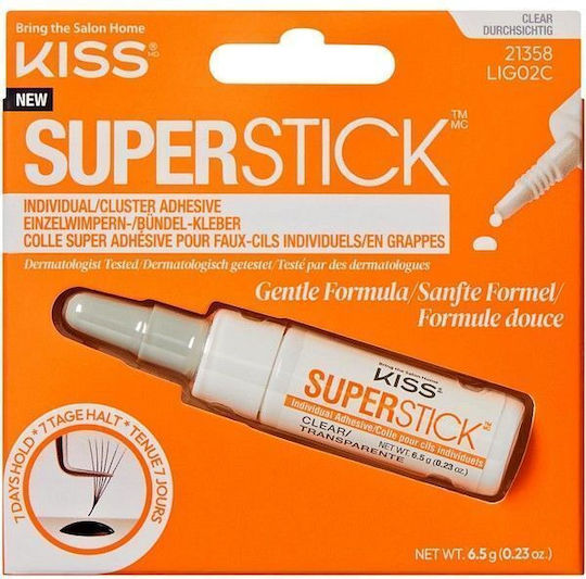 Kiss Superstick Individual Cluster Lash Adhesive Eyelash Clear Glue 6.5g