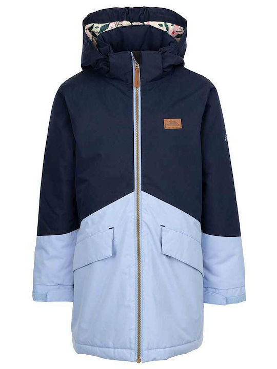 Waterproof Kids Casual Coat Long with Hood Cor