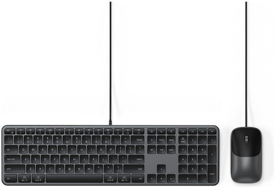 Satechi Slim CLX3 Комплект клавиатура и мишка Английски US Съвместим с Mac