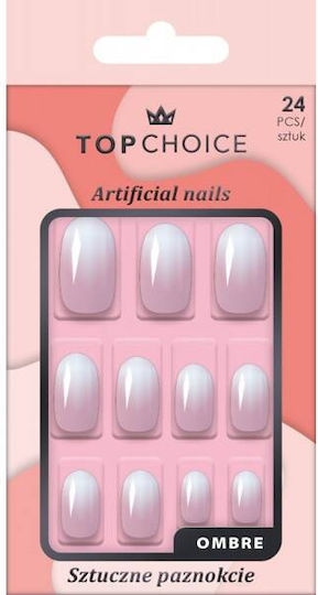 Top Choice Tips Νυχιών σε Κόκκινο Χρώμα 24τμχ