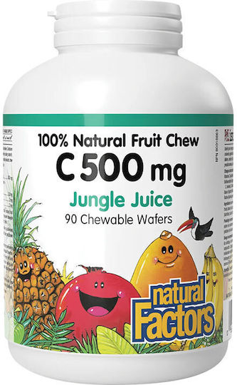 Natural Factors Vitamin C 500 Mg 100% Natural Fruit Chew Natural Factors Jungle Juice 90 Chewables