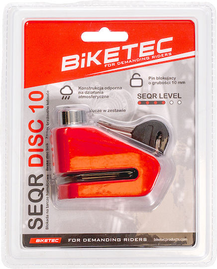 Biketec OM Motorradschloss Scheibenbremse mit Durchmesser des Bolzens 10mm