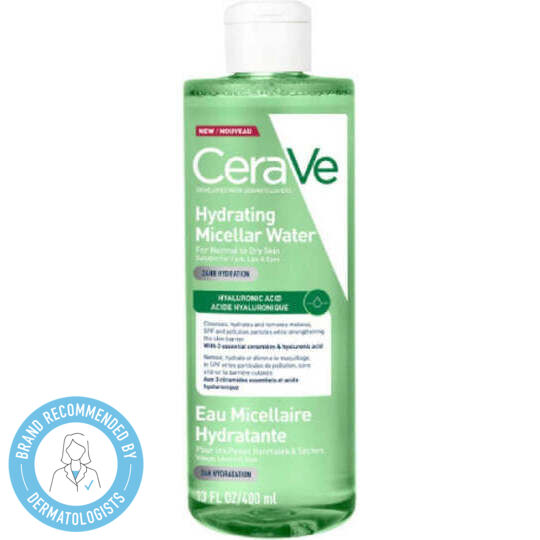 CeraVe Hydrating Micellar Water Face Makeup Remover with Moisturizing & Soothing Action 400ml