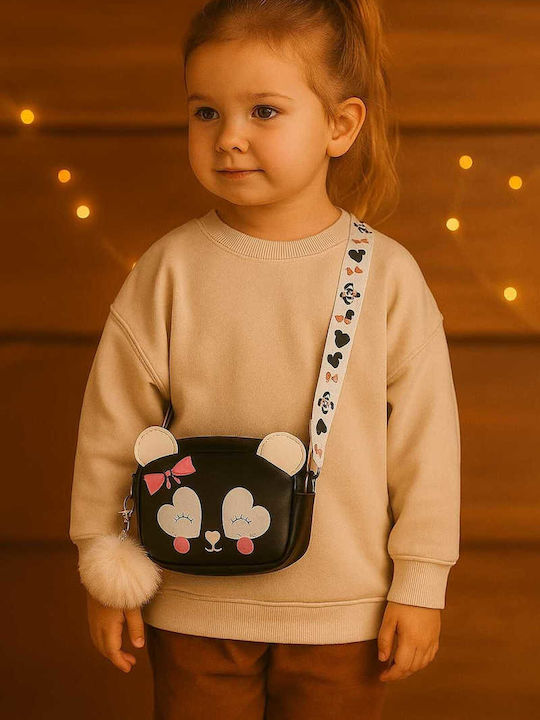 Kids Shoulder Bag Black 17x13x5cm