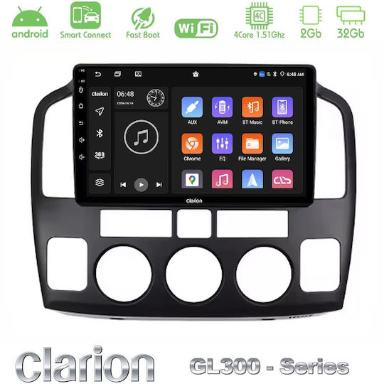 Clarion Car Audio System for Suzuki Grand Vitara 2003-2005 (Bluetooth/USB/AUX/WiFi/GPS/Apple CarPlay/Android Auto) with 9" Touch Screen