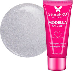 SensoPro Gel Falsche Nagelgel Silber Luxe 50ml