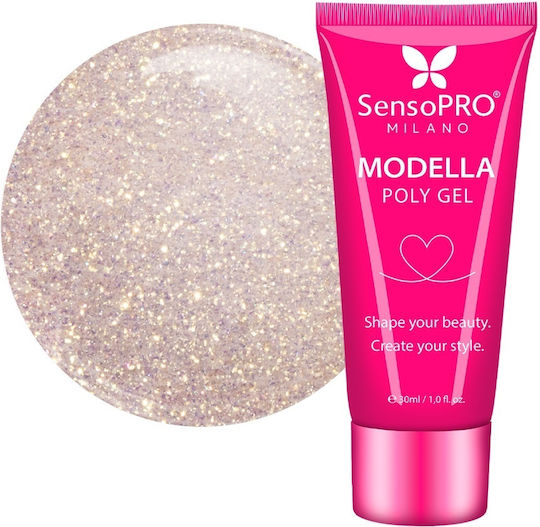 SensoPro Modella Geluri Unghii Champagne Auriu 30ml