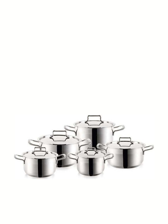 Orion Anett Pots Set from Stainless Steel with Ceramic Coating 10 Pieces