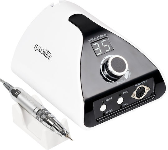 Luxorise Freza Electrică de Unghii 65W Albă cu Pedală
