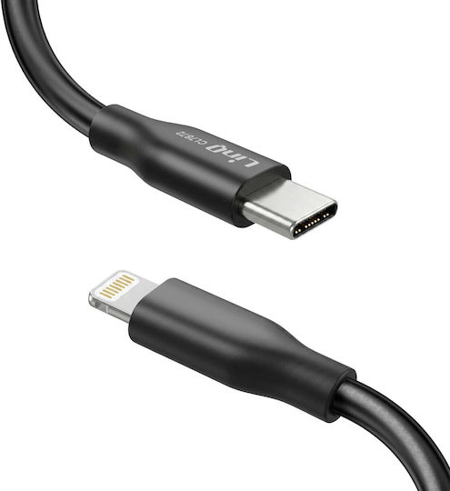 Linq Магнитен Автоматично Навиващ USB-C Мъжки Към Lightning Кабел PD 35W 4A 1.2M Черен