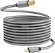 Linq Lightning To Usb-b Printer Cable Braided Nylon 3m Grey