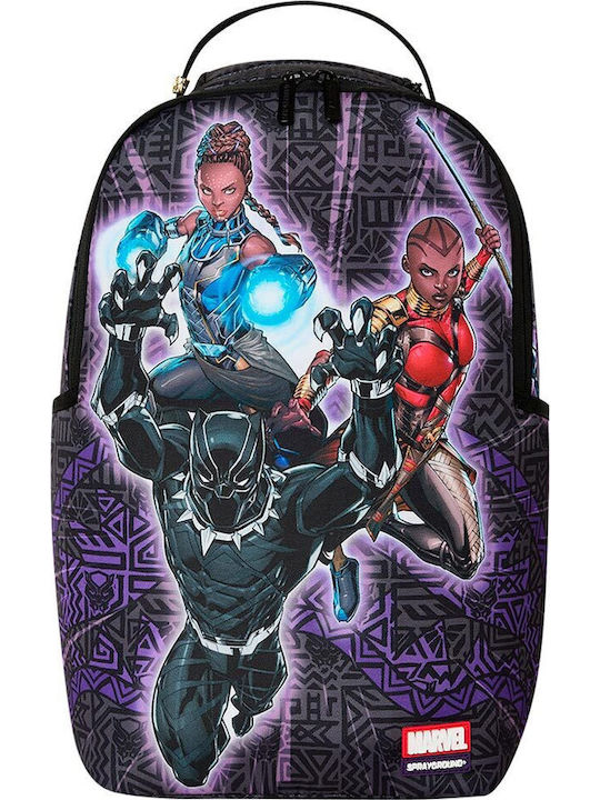 Sprayground Marvel Black Panther Never Back Down School Backpack Junior High-High School With Water Bottle Holder Multicolour 29 x 15 x 45cm