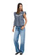 Damen Bluse Geprüft Blau