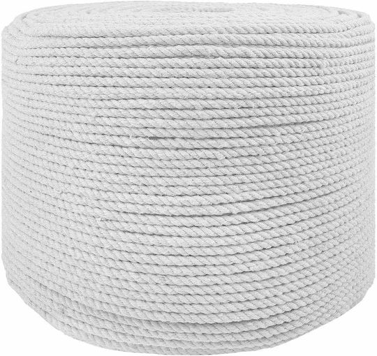 vidaXL Rope White 0.8 x 0.8 x 50000 cm Cotton