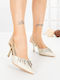 Pumps mit Mittelhohem Goldabsatz
