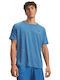 Athletic Short Sleeve Blouse Textured Ss