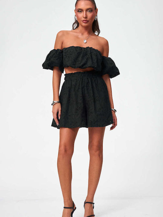 Decoro Damen-Shorts - Bermudas Set Schwarz