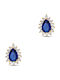 Kiriakos Gofas 14K Gold Ohrringe mit Blauen Steinen