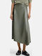 Leder Damenrock Olive