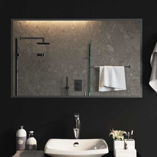 vidaXL Bathroom Mirror Led 100x60cm Transparent