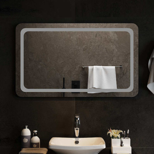 vidaXL Badezimmerspiegel Led 100x60cm Transparent