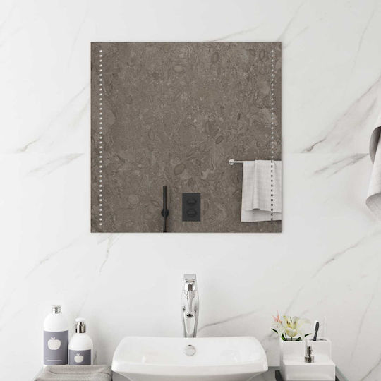 vidaXL Bathroom Mirror Led 60x60cm Transparent
