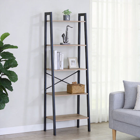 Bookcase Jebia Black 56x37x172.2cm