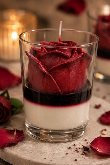 Gerakis Aromatic Soy Candle In Jar With Rose Perfume 9x12.1cm