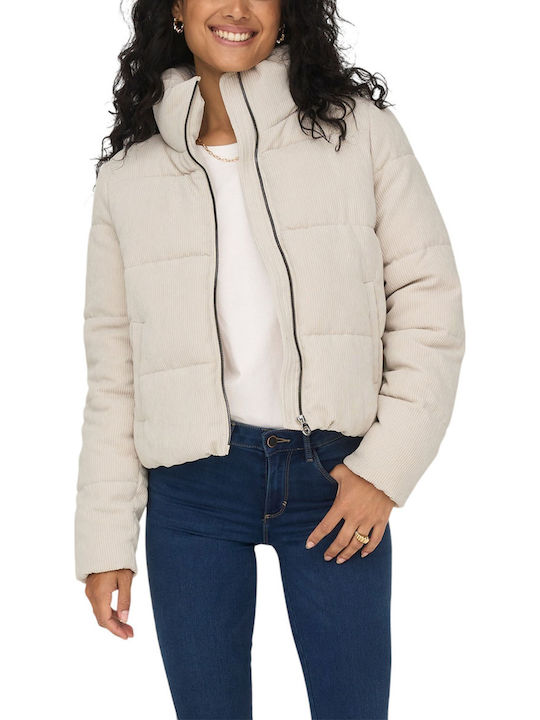 Only Damenjacke Für Winter Cremefarbe