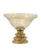 Artekko Amber Bol Decorativ Din Sticlă Auriu 21.5x21.5x7.8cm