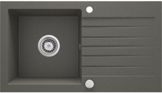 Deante Chiuvetă De Bucătărie Drop-In Din Granit Lichid M76xL44cm Gri