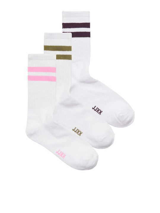 Jack & Jones Damen Socken Mit Mustern Weiße 3er Pack