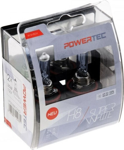 Lămpi Halogen H8 Super Alb Până La 100% Mai Multă Lumină Ez-h8sw-duo