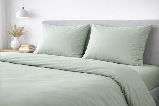 Vesta Home Чаршаф Единичен 100x200см Зелен Сив