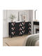 Wooden Multicolour Chest of Drawers 120x33x75cm