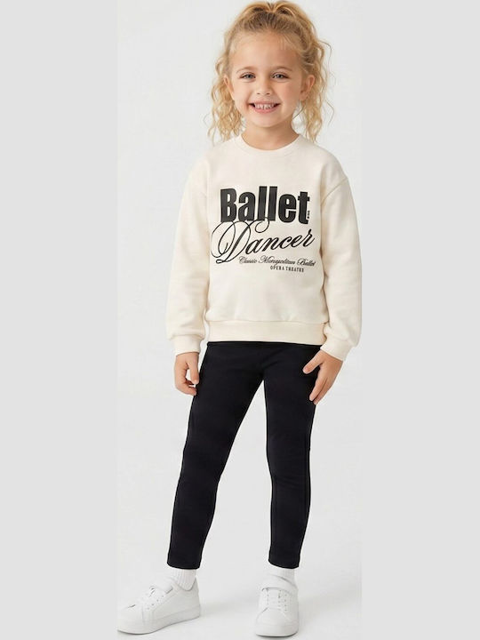 Kids Tracksuit Set With Ecru Top 2 Pieces