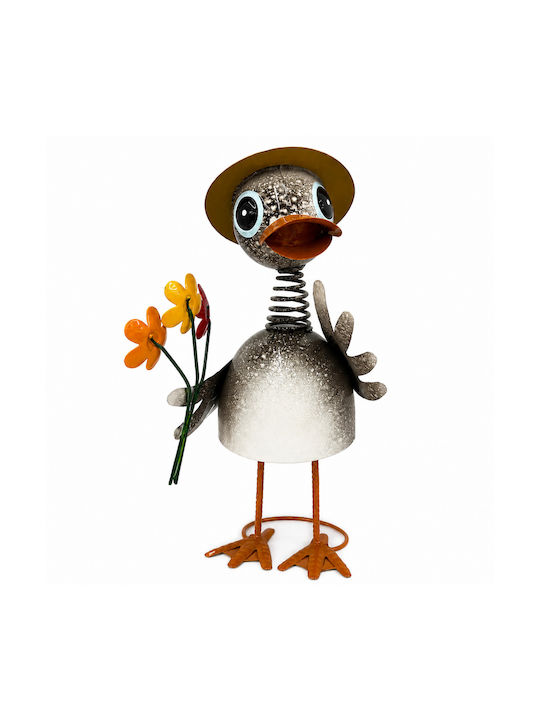Decorative Duck Made of Metal 17.5x14.5x36cm