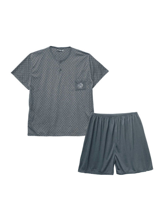 Ansin Sommer Herrenpyjama Grau