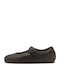 Women's Ballerina Shoes with Strap in Gold Colour