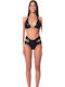 Bikini Set Triangle With Removable Padding & Brazil High Waist Black