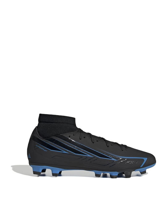 adidas F50 Hyperfast Club Mid FG/MG Футболни Обувки с Бутони Черни adidas F50 Hyperfast Club Mid FG/MG Футболни Обувки с Бутони Черни