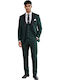 Men's Groom's Suit with Vest Green