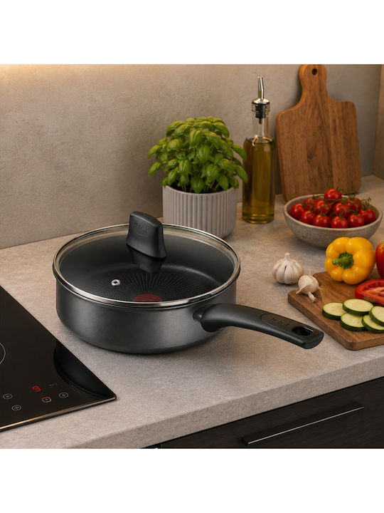 Tefal Chef Saute Pan Aluminum with Lid with Non-Stick Coating 24cm