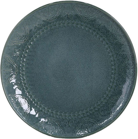 Domoletti Blue Shallow Serving Plate with Diameter 26.6cm