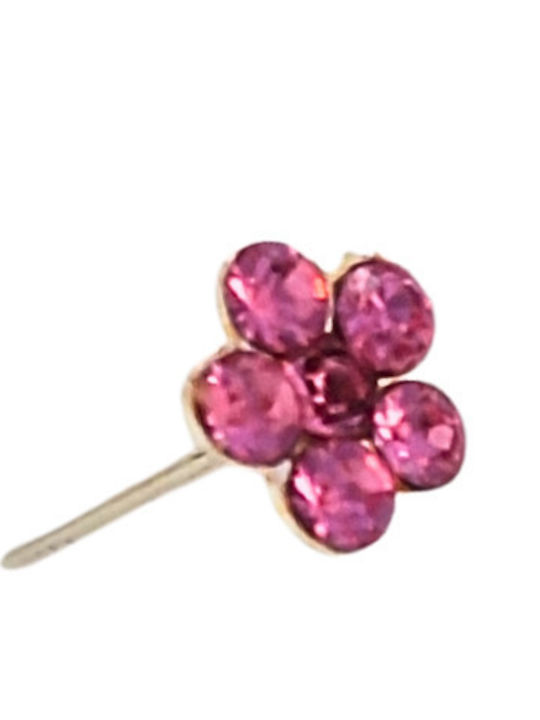Silver And More Nose Piercing Earring Silver Pink Gold