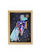 Synchronia Hanging New Year's Lucky Charm Blue Heart Made of Metal 17x24cm