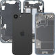 Apple Iphone 16e Κάλυμμα Μπαταρίας Πίσω Γυαλί Μεσαίο Πλαίσιο Μαύρο Βαθμού A
