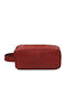 Leather Toiletry Bag Harvey Red
