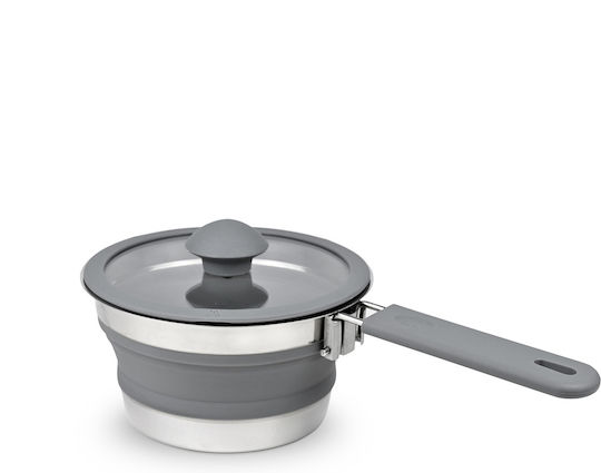 Platinet Oală pliabilă din silicon pentru camping 1 litru